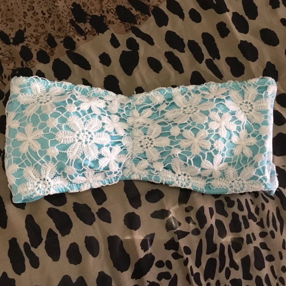 Tarea By Rue21 Green Strapless Bikini Top Size M